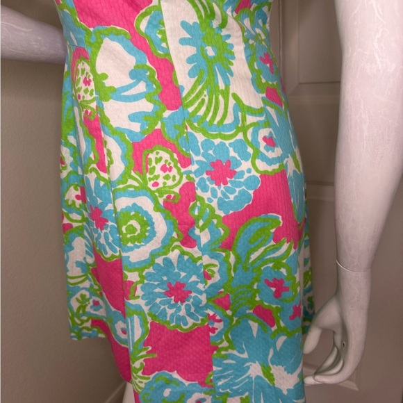 Lilly Pulitzer Floral Sleeveless Dress in Pink and Blue Size 2. - Picture 10 of 14